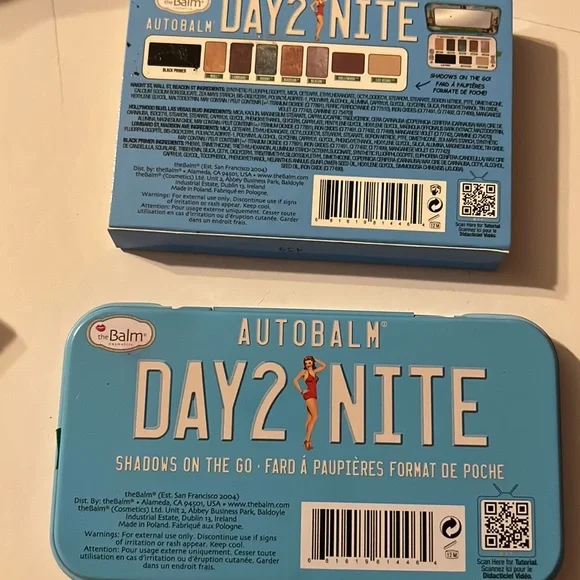 New The Balm portable tin palette Day to Night. Shadows to go with Black primer - Picture 2 of 2